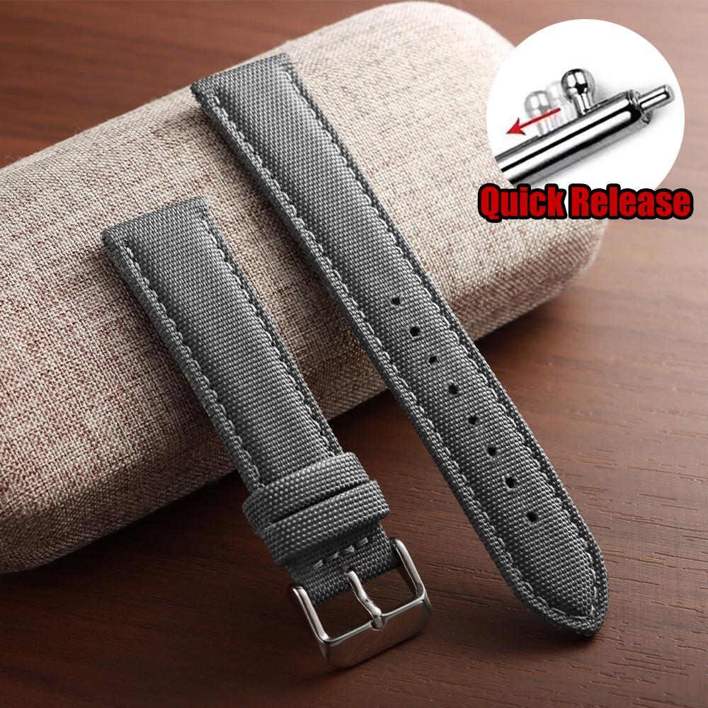 Prémiový oboustranný nylonový řemínek k hodinkám Vodotěsný popruh z plachtoviny Pánský 20mm 22mm Řemínek s rychloupínáním pro Huawei Watch GT5 GT4