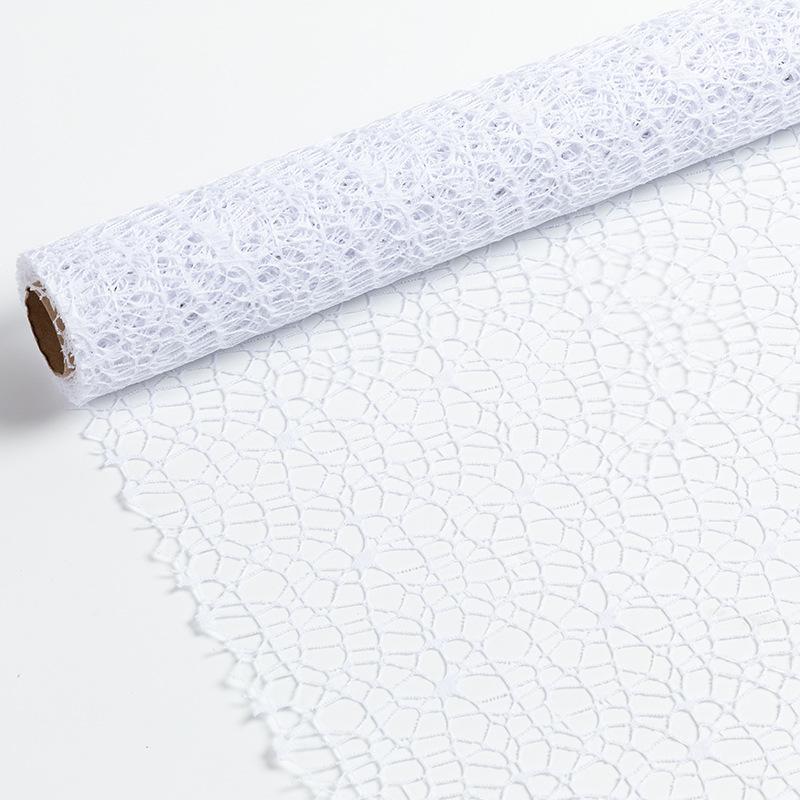 Jacquard Net Mesh Flower Bouquet Wrapping Paper - Elegant Openwork Design for Gift Wrapping and Floral Arrangements