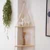 Triangle Shelves Wall Decoration Macrame Wall Shelf Home Plant Hanger Candle Holder For Dorm Bedroom Decoration
