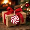 Indoor Holiday Party Supplies 12/24/36 Pcs Wooden Candy Cane Christmas Ornaments, Hanging Lollipop Ball Decor, Double-Sided Vintage Style Xmas