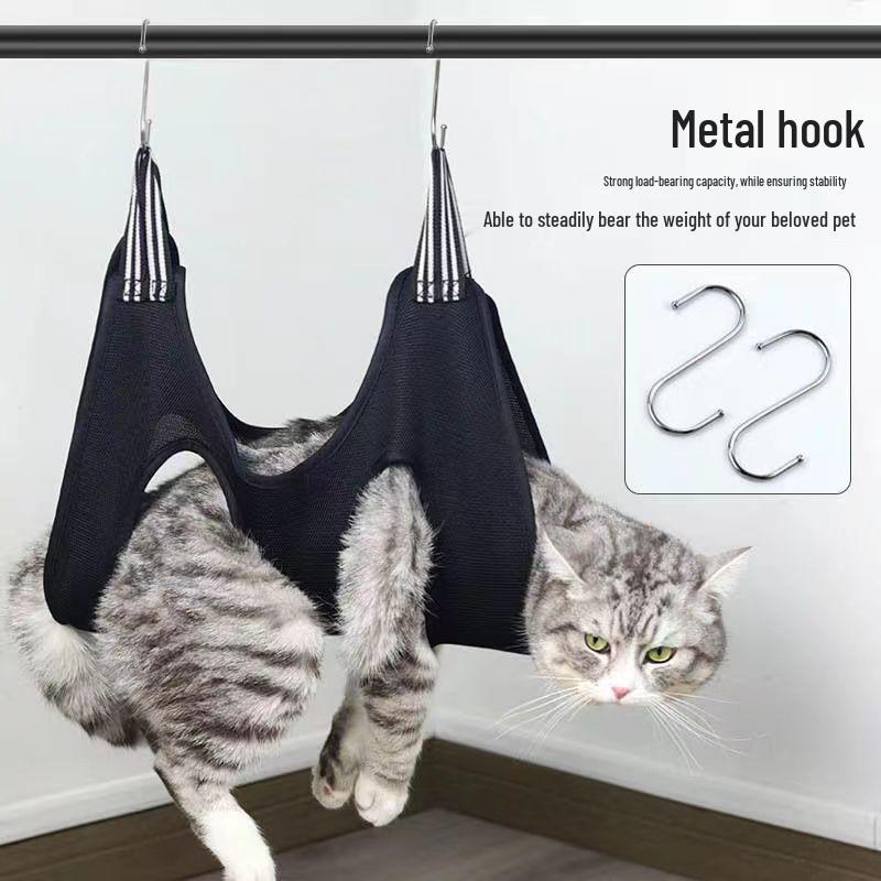 Pet Grooming Hammock: Anti-Scratch & Anti-Bite Nail Clipping Aid for Cats and Dogs