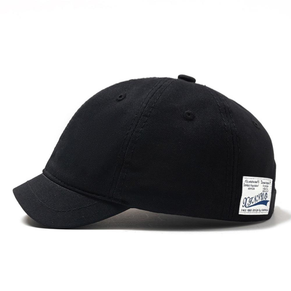 

Бейсболка с коротким козырьком, регулируемая, солнцезащитная шляпа, повседневные низкопрофильные кепки, мужские, женские чёрный