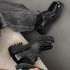 Fashion Lacquer leather men's shoes Luxury designer minimalist style Office Daily Leisure Business Outdoor thick soled youth shoes