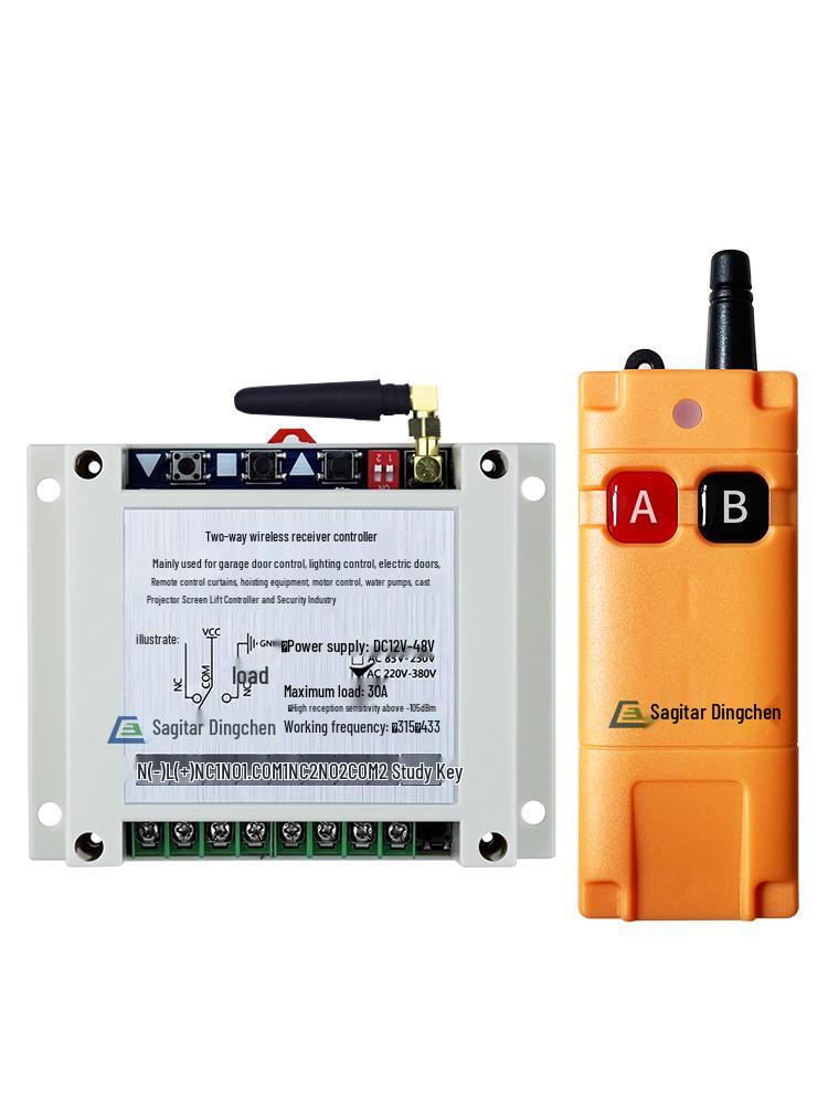 Waterproof Wireless 2-Button Remote Control Switch for 220V/380V Water Pump Motor
