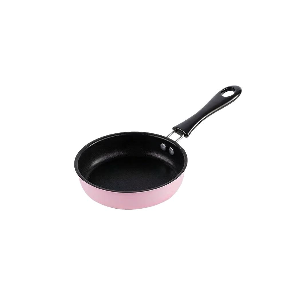 Mini Pink Non-Stick Frying Pan for Pancakes & Small Steaks, Compatible with Induction Cooktops & Gas Stoves