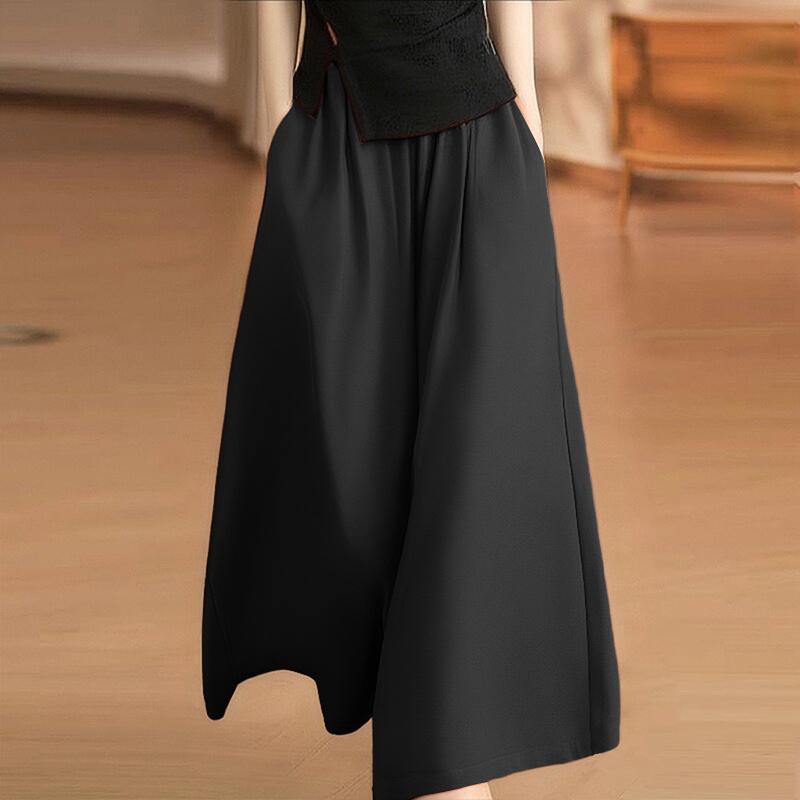 

ZANZEA Женские повседневные свободные широкие брюки с эластичной резинкой на талии 3XL