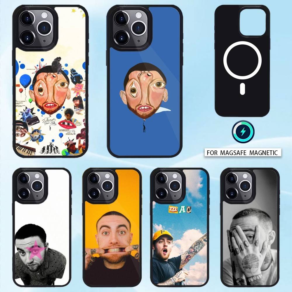 Rapper M-Mac Miller Cool Phone Case Magnetic For iPhone17 16 15 14 13 12 Pro Max For Magsafe Wireless Charging Cover
