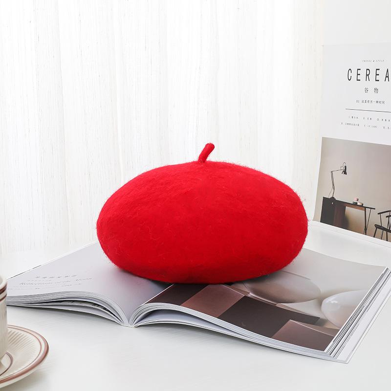 Wool beret painter hat women autumn and winter versatile retro hat winter versatile hat