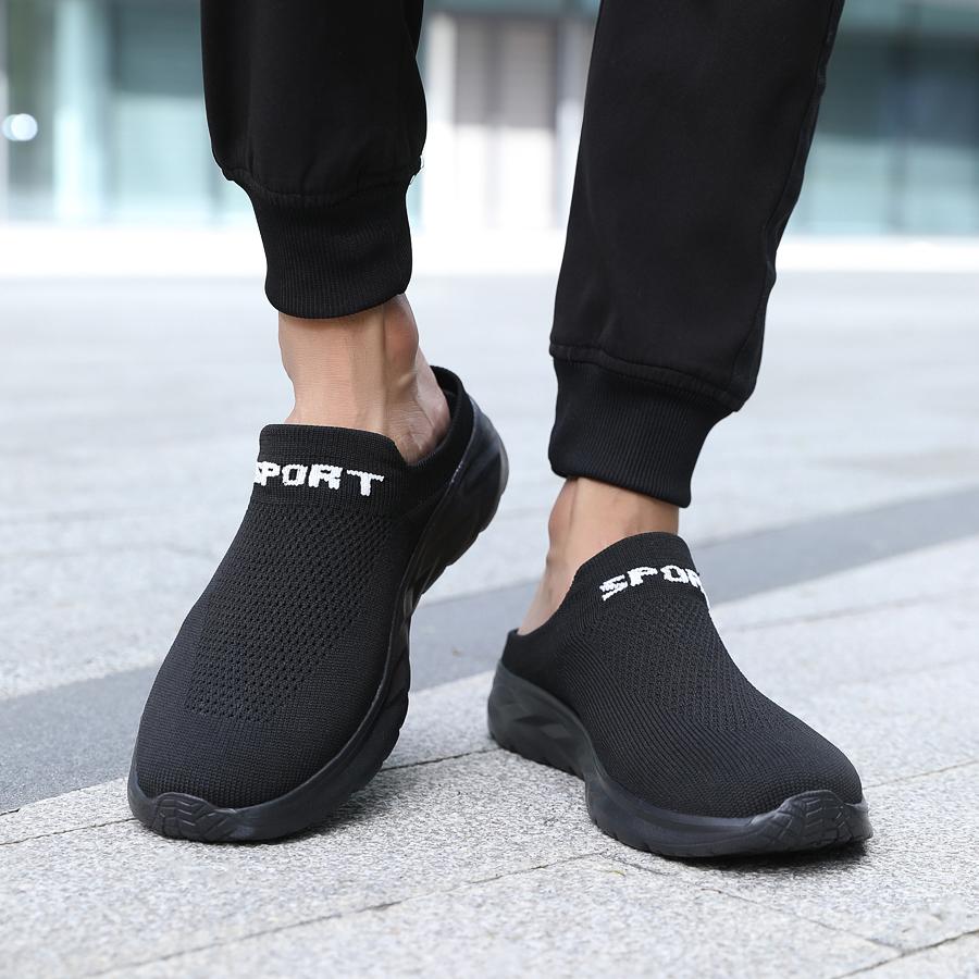 Men Slippers Summer Breathable Home Indoor Slippers Men Flats Thick Bottom Lightweight Slides Fashion Outdoor Walking Shoes