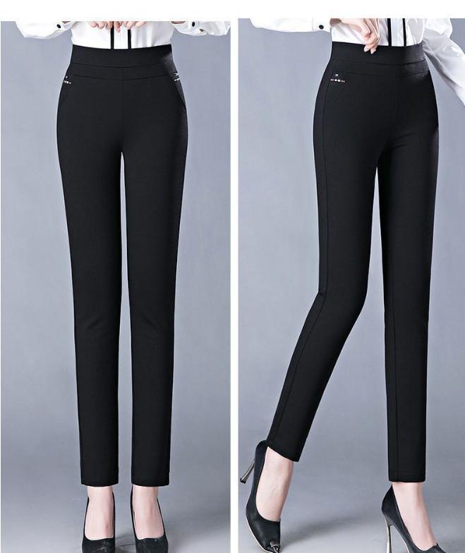 Spring Women's Leggings, Casual Pants, Elastic Women's Pants, Straight Leg Pants