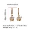 1 Pair Cute Little Crab Dangle Earrings for Women Zirconia Earring Jewelry Wedding Party Accessories