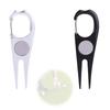HAUUFENN Golfgabel-Set Grün Schwarz Divot-Reparatur Golfzubehör 2, Vollaluminium-Gabel, & Weiß, Tragbar, Werkzeug,