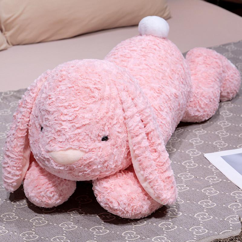 Lying down rabbit plush toy doll throw pillow sleeping on the bed with legs long rabbit doll children's birthday gift female