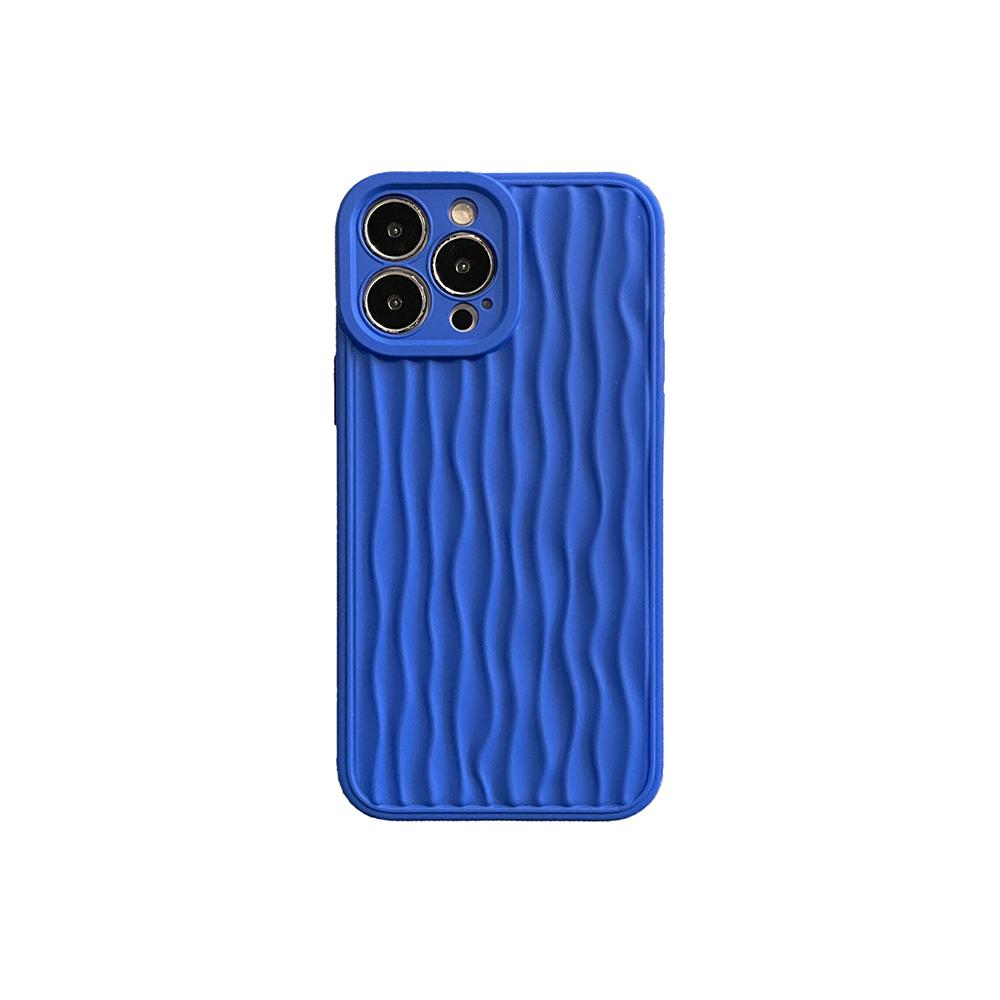 

Qianliyao 3D Water Ripple pattern Phone Case For iPhone 15 14 13 12 11 Pro XS Max XR X 14promax Blue Color Soft Shockproof Cover For iphone 15promax