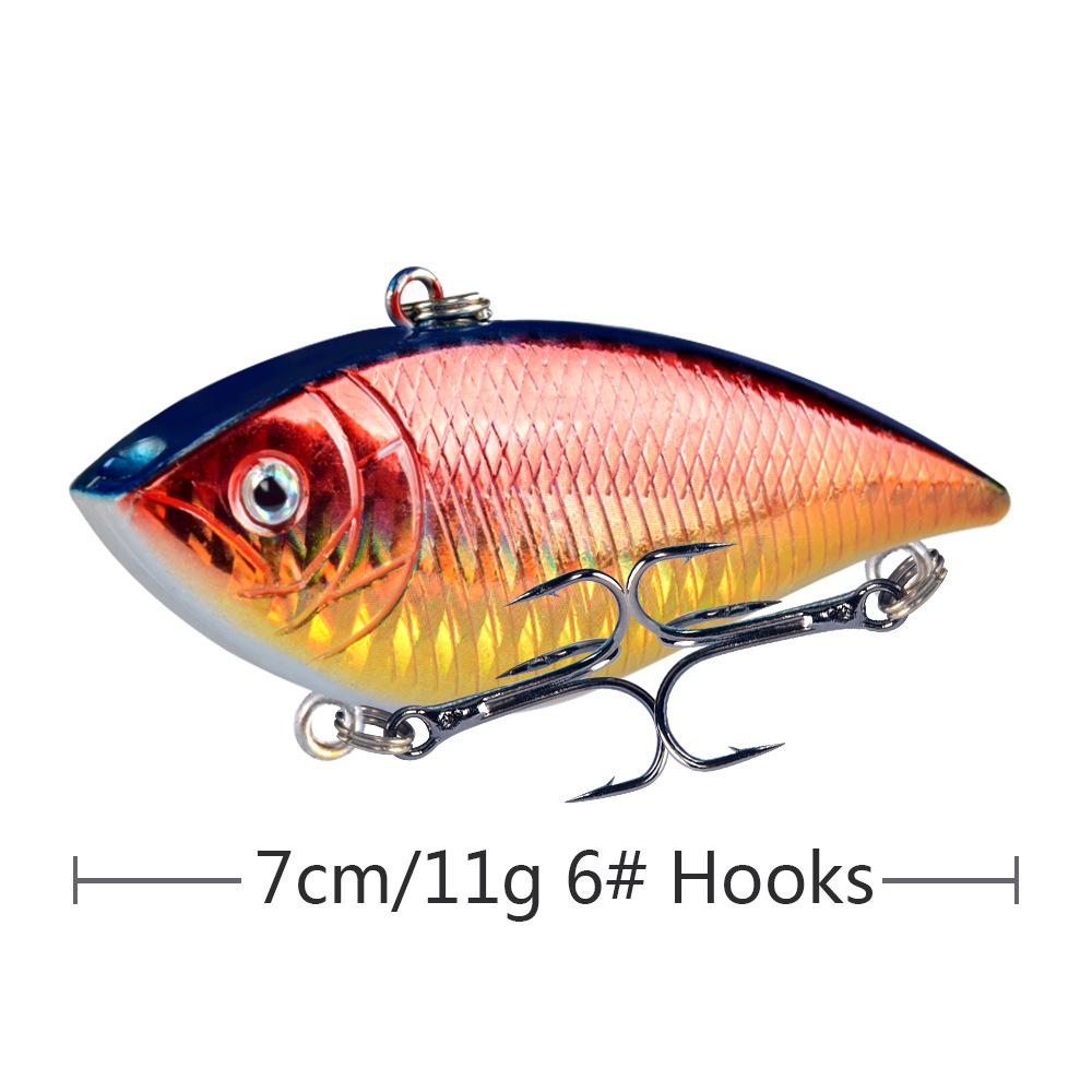 Vibration Lure Set, 11g for Long Casts, All Water Layers, Universal Bass Fishing Artificial Bait