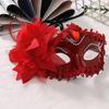 Mesh Flower Mask Half Face Masquerade for Women, Rhinestone Venetian Evening Party Mask, Costumes Accessory Halloween Carnival Prom Ball