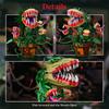 Deli II Crocodile Plant Flower Building Blocks, featuring 4 opening mouths, terrifying store cannibalistic brick toy, children's Halloween gift