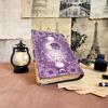 Vintage Sun Moon Leather Journal  Handmade  200 Deckle Edge Pages  C-Lock