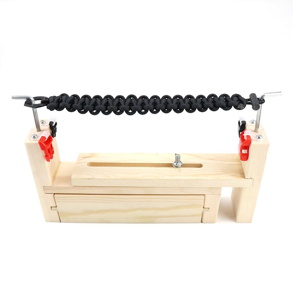 DIY Wood Paracord Jig Bracelet Maker Adjustable Weaving DIY Craft Maker Bracelet Knot Tool Bracelet Wristband Knitting Tool