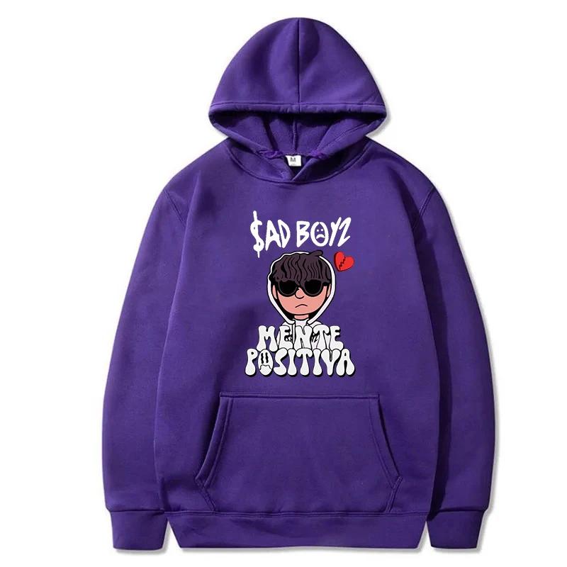 

2025 Мужские толстовки с капюшоном Junior H Sad Boys Harajuku Girls Hip Hop Pullover Fancy Music Gift Повседневная свободная удобная толстовка XS