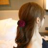 Fashion Cloth Rose Flower Hair Claw Clip Clamp Women Ponytail Holder Headwear