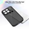 KEYSION Matte Translucent Black Phone Case for HONOR X8c X8b X6c Silicone+PC Clear Shockproof Back Cover for Honor X6c X8b X8c