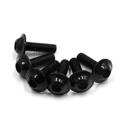 Motorcycle Bolt Screw M6 X 20mm Hexagon License Plate Fairing Bolt Screw Black for Motorcycles 6pcs