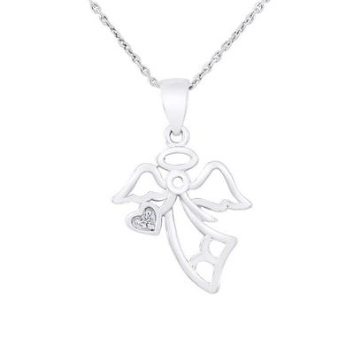 Children's Pendant - LÉA &; ARTHUR - ANGEL - 925 Silver - Zirconium Oxide - Mixed