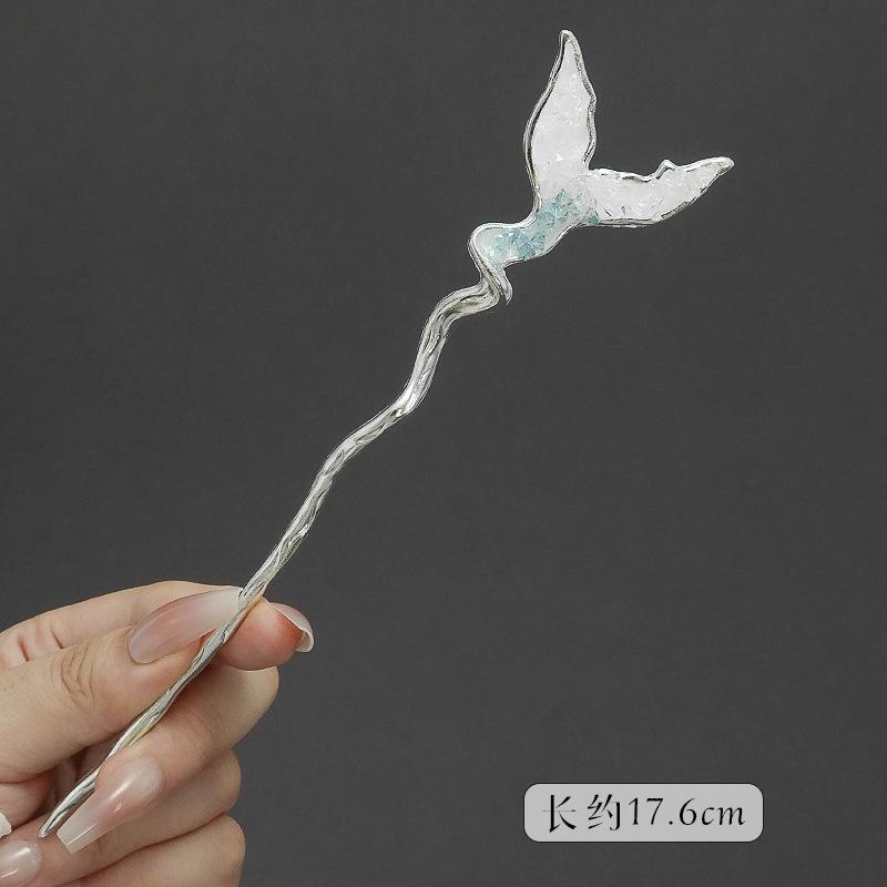 New Glitter Broken Crystal Hairpin For Women Neo-chinese Style Butterfly Peacock Feather Bowknot Hair Stick Girls Hair Accessory