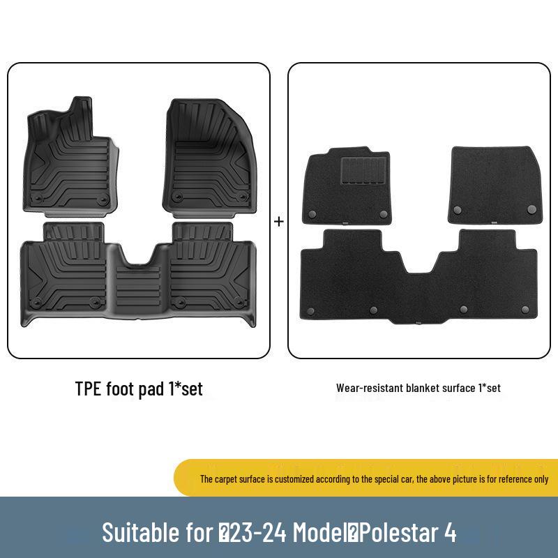Custom All-TPE Floor and Trunk Mats for 2023-2024 Polestar 4