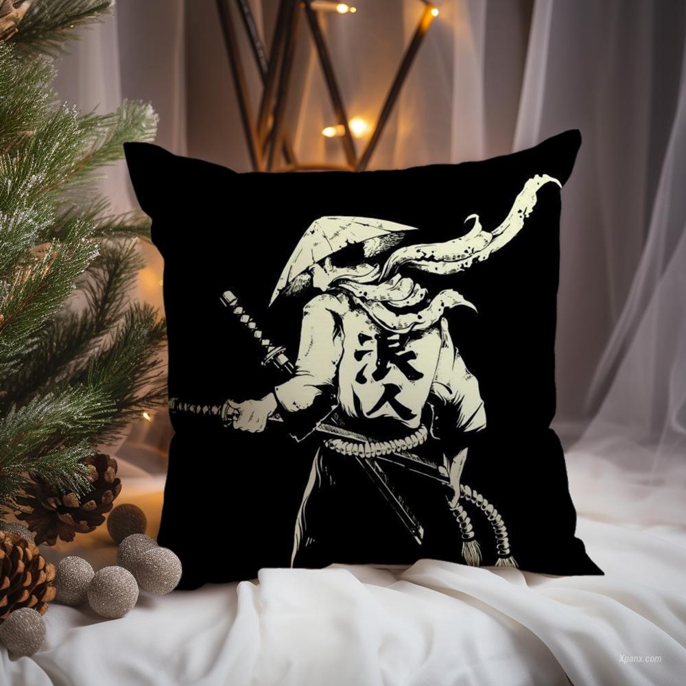 N-Ninja S-Scroll Game Cushion Cover Premium Comfort Reversible Pillow Cove -Two In One Design for Any Room & Car Interior