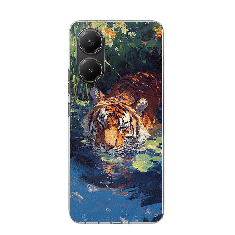 Superior Tiger Pattern Art Phone Case For Xiaomi Poco X7 X6 X5 Pro F7 Ultra Redmi 15C 15 13 13C 12 12C 10 10A 10C 9 9A 9C 9T Cov