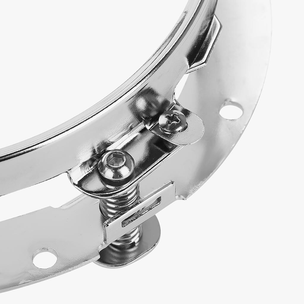 7 inch Car Headlight Round Ring Mounting Bracket for Jeep Wrangler (Silver)