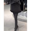 Women's High-Grade Wool A-Line Midi Skirt with Wood Ear Trim – Autumn Style, Plus Size, Hip-Covering, Slimming, High-Waisted, Bodycon Fit