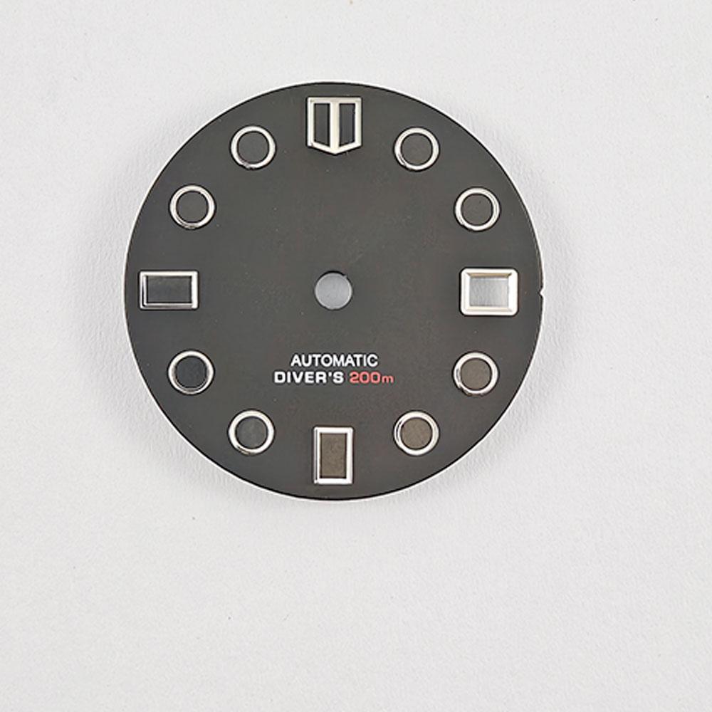 

NH35 28.5mm No Logo Sterile Sanding Watch Dial For NH35A NH36 Movement High Quality Silver Nail Date dial Accessories 28.5mm(No Logo)