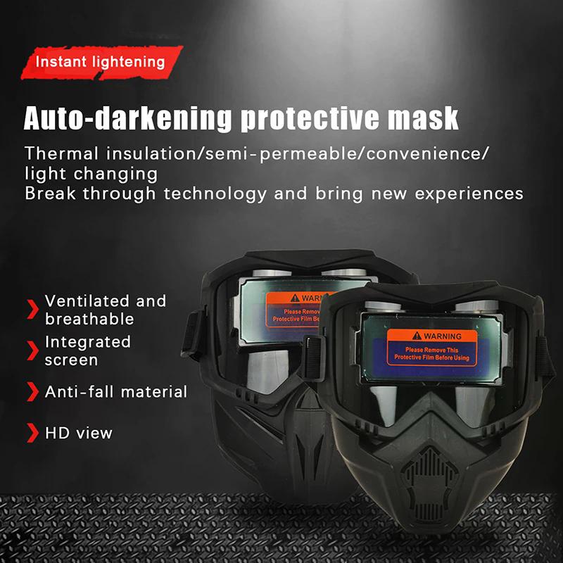 Auto Darkening Welding Helmet Welder Protector Helmet Detachable Welding Mask Head-mounted Breathable Welding Protector Helmet