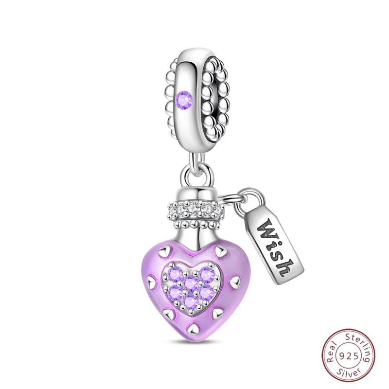 New Copper Charm Bead Mother'S Day Love Heart Family Charm Bead Pendant Fits Bracelet Womens Jewelry Gift