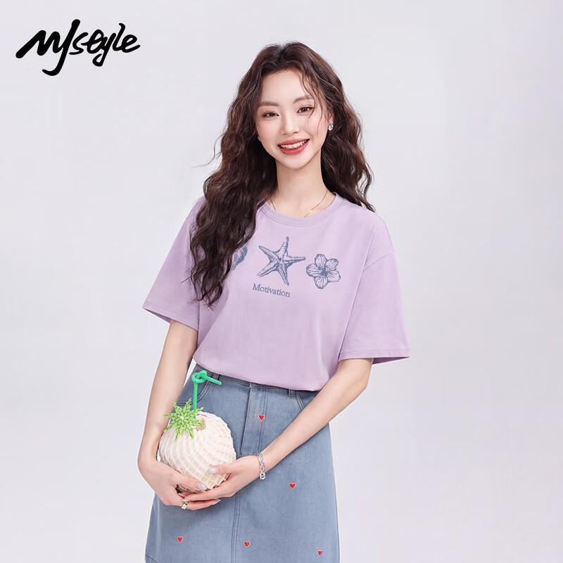 

MJ Style Women s Cotton Starfish Graffiti T-Shirt XL