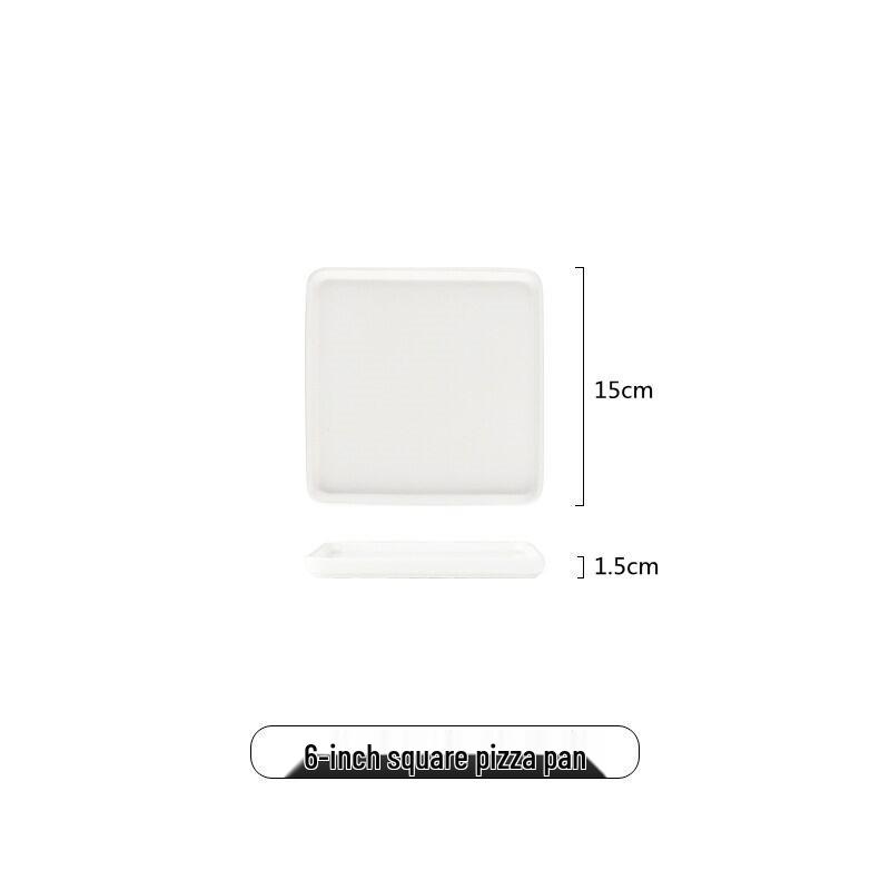 Gold-Rimmed Rectangular Ceramic Dessert and Sushi Plate