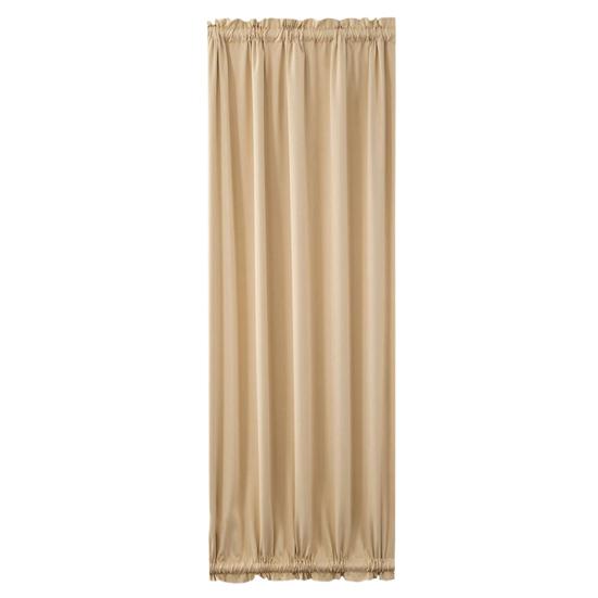 Rod Pocket Door Curtain Thermal French Door Curtain Room Darkening Privacy Blackout Curtain Panel for Kitchen Patio Doors