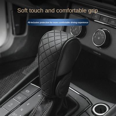 Copertura Pomello Cambio Auto di Alta Qualità Pelle PU Antiscivolo Resistente all'Usura Universale Auto Guaina Leva Cambio Automatico Decorazione Auto