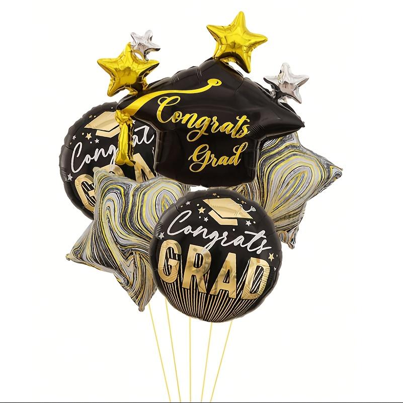 6pcs Graduation Balloon Decoration Set — Ideal for Graduation Decor, Parties, Celebrations, and School Graduation Ceremonies