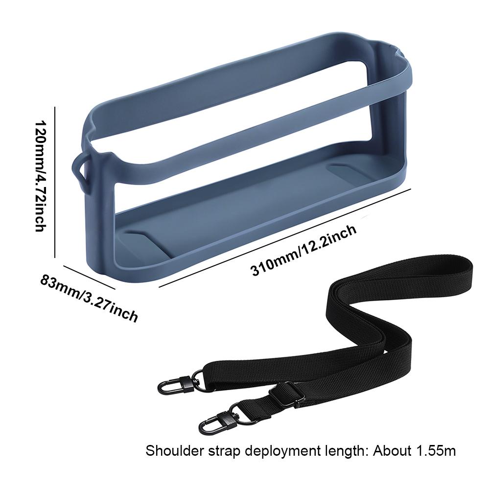 Silicone Cover Skin Shockproof Speaker Protector Cover Anti-drop with Shoulder Strap Compatible with Anker Soundcore Motion X600