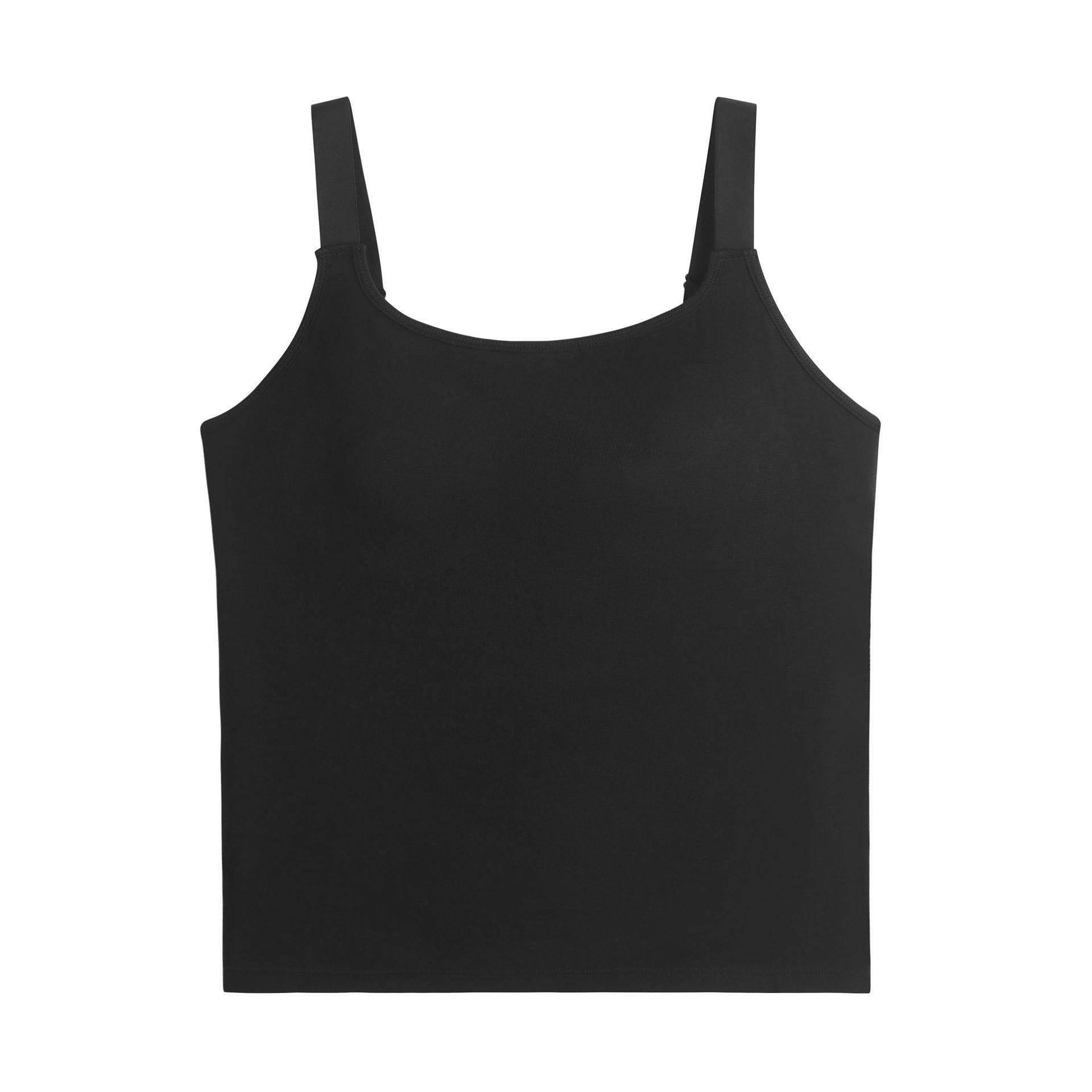 

Plus Size Slim Fit One-Piece Vest with Built-In Bra & Wide Straps, Enhances Back and Hides Fat - Women s Versatile Clothing 65545. F (Recommended for 120-170 jin) чёрный