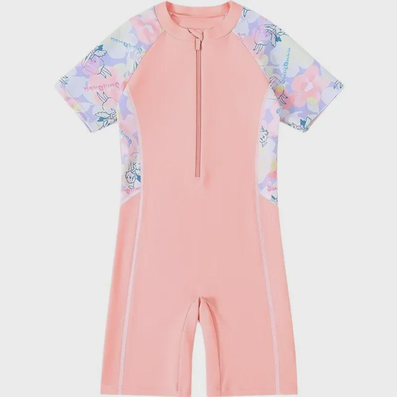 2024 Girls' One-Piece Swimsuit: Fresh Summer Style for Kids - Perfect for Beach and Hot Springs