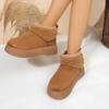 Large-sized Warm Snow Boots for Women, Short and Thick-soled Women's Boots, Cotton Shoes