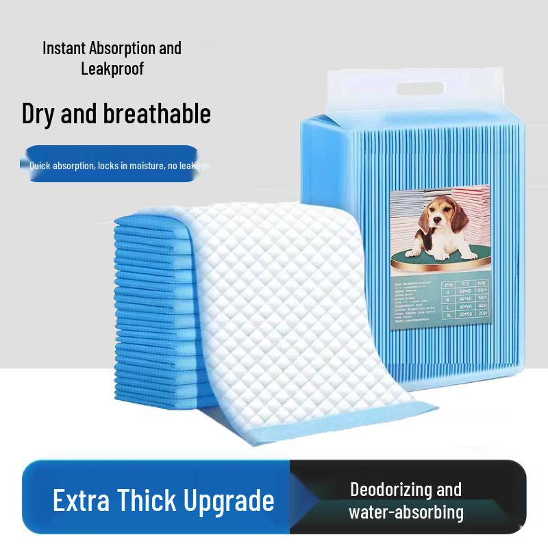 100-Pack Thickened Pet Pee Pads for Dogs and Cats - Absorbent, Deodorant, Urine Barrier