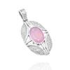 Natural Rose Quartz Pendant, 925 Sterling Silver Jewelry, Gift for Wife, Birthday Gift