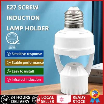 Smart Home Sensor Light Switch Pir E27 Lamp Base Bulb Holder Socket Adapter Human Body Infrared Motion Sensor Automatic Sensor Night Lamp AC 85-265V