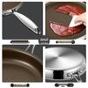 304 Stainless Steel Non-stick Titanium Frying Pan for Steak, Eggs & More